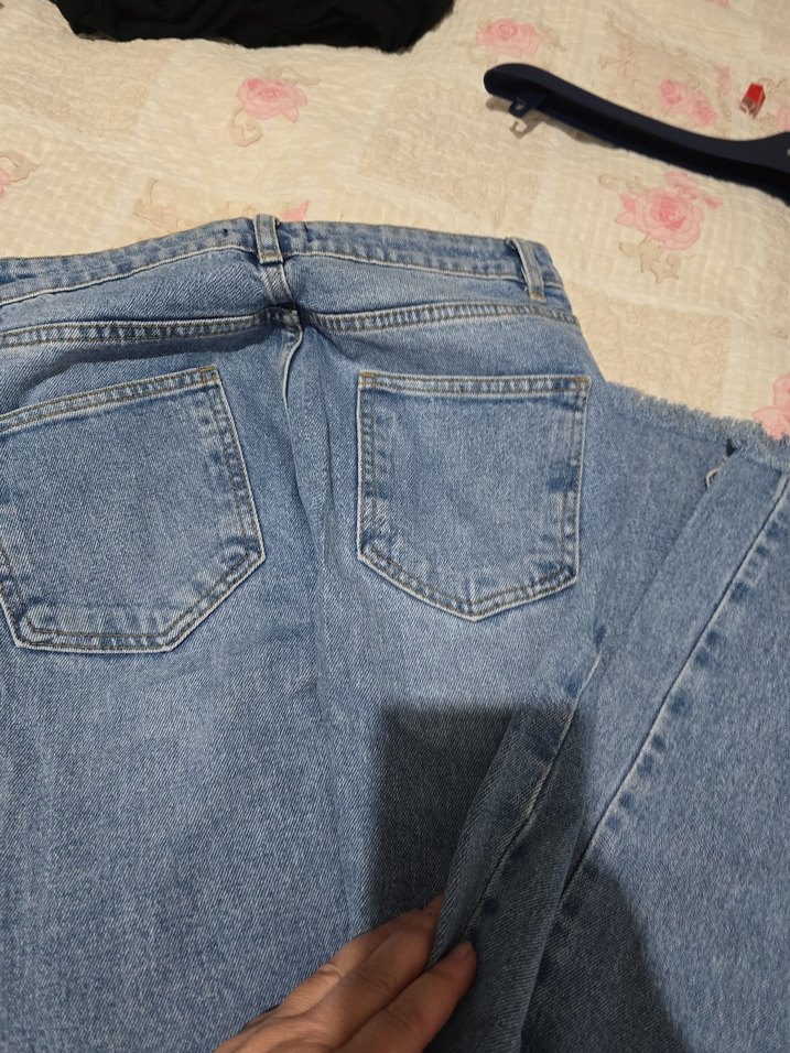 Kadın Mavi Midi Kot Pantolon - Görsel 3