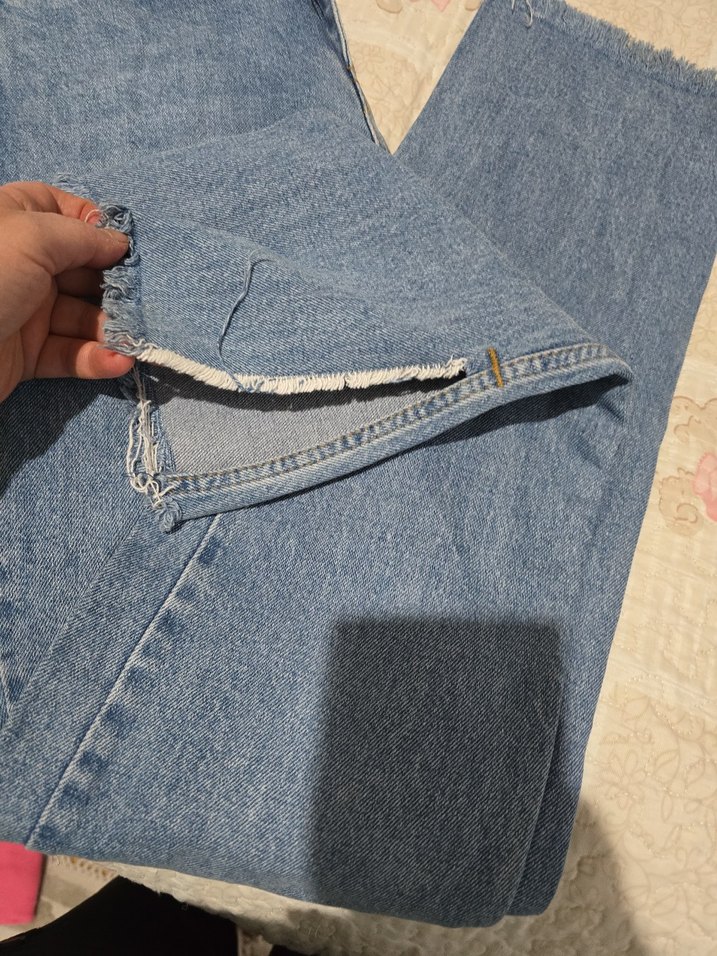 Kadın Mavi Midi Kot Pantolon - Görsel 4