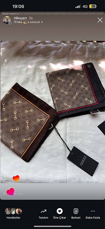 Gucci Twil İpek Eşarp
