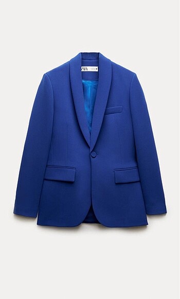 s Beden mavi Renk Zara ZW Collection Smokin Yaka Blazer