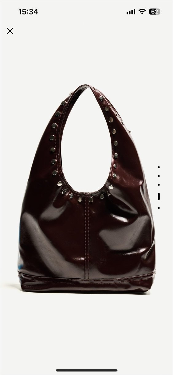 Bershka kahverengi zımbalı çanta - Görsel 2