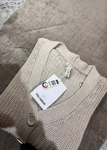 Pull bear bej renkli hırka - Görsel 2