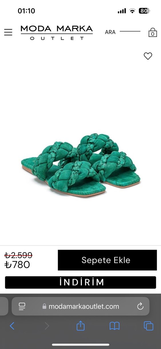 İpekyol yeşil  Örgü Terlik - Görsel 2