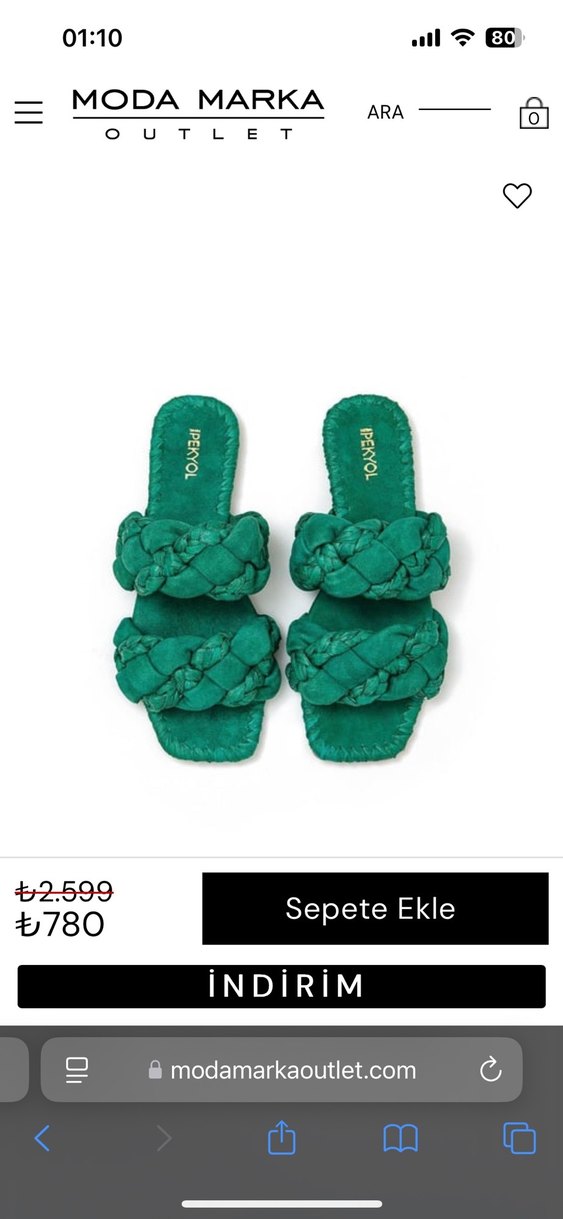 İpekyol yeşil  Örgü Terlik - Görsel 4