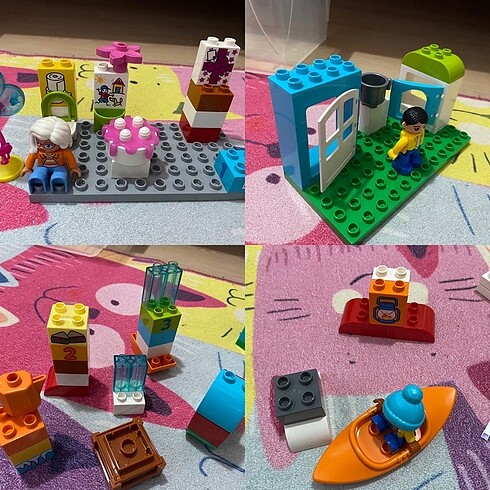 Lego duplo 3 farklı set+hediye maket evler