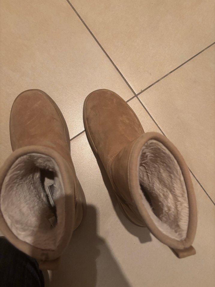 Bej Süet Kadın Topuklu Botlar - Görsel 3