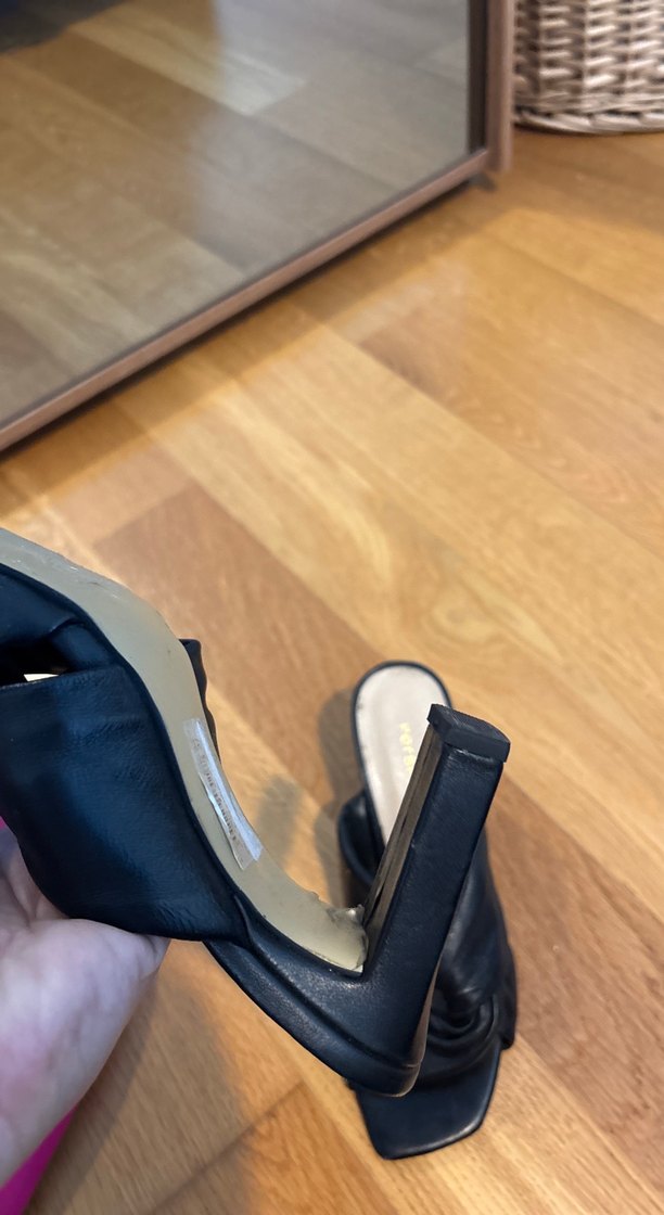 Kadın Siyah Topuklu Terlikler - Görsel 5