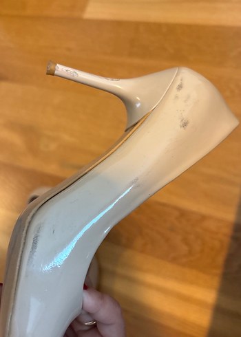 Bej Stiletto Topuklu Kadın Ayakkabı - Görsel 4