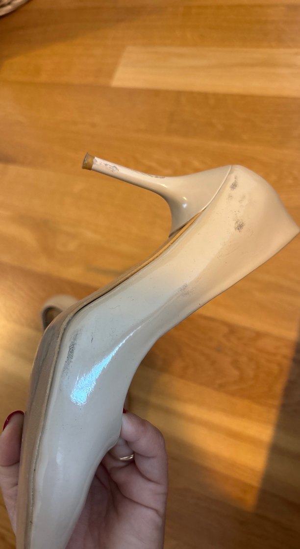 Bej Stiletto Topuklu Kadın Ayakkabı - Görsel 5