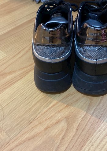 Gri Kadın Spor Ayakkabı Yüksek Topuklu - Görsel 5