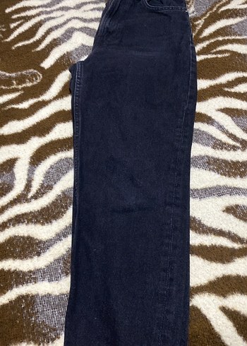 Gri Kadın momKesim Midi Kot Pantolon - Görsel 2