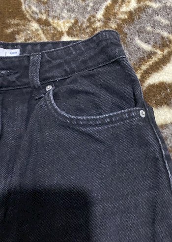 Gri Kadın momKesim Midi Kot Pantolon - Görsel 6