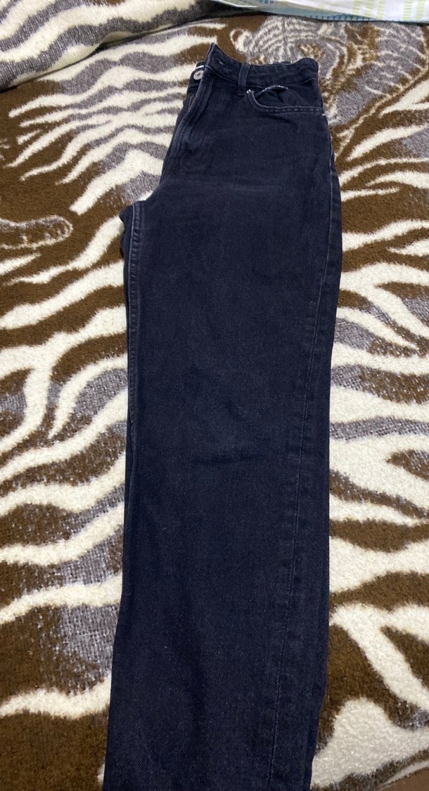 Gri Kadın momKesim Midi Kot Pantolon - Görsel 2