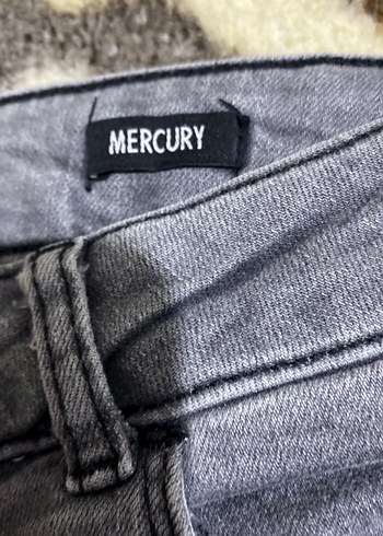 Gri Zebra Desenli Kadın Denim Pantolon - Görsel 5