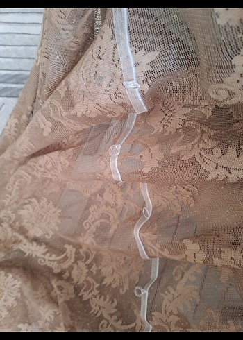 Bej Bohem Tarzı Tül Perde - Görsel 4