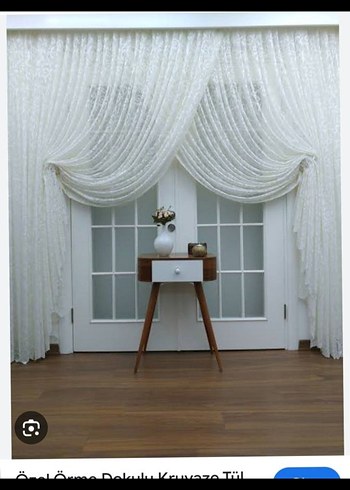 Bej Bohem Tarzı Tül Perde - Görsel 6