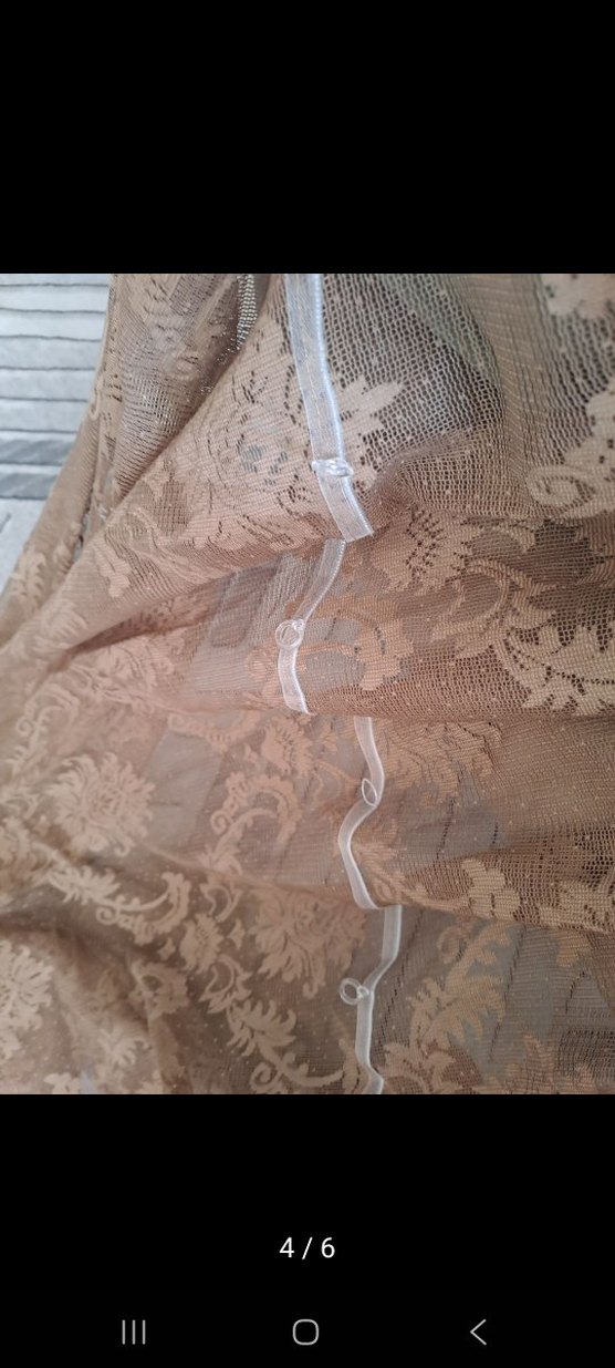 Bej Bohem Tarzı Tül Perde - Görsel 4