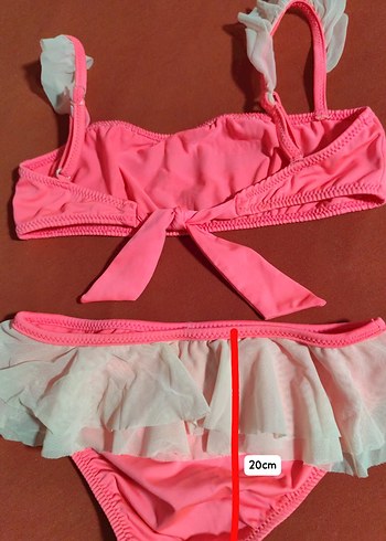 Kız Çocuk Pembe Baskılı Bikini - Görsel 3