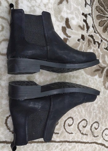 Siyah Deri Stiletto Topuklu Kadın Bot - Görsel 4