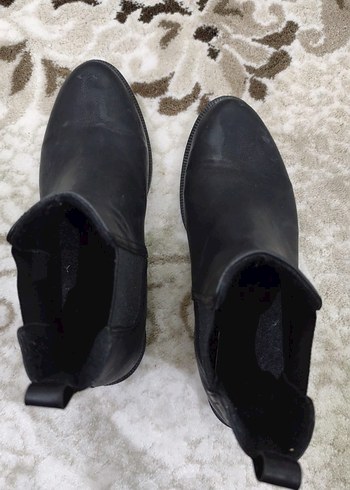 Siyah Deri Stiletto Topuklu Kadın Bot - Görsel 3