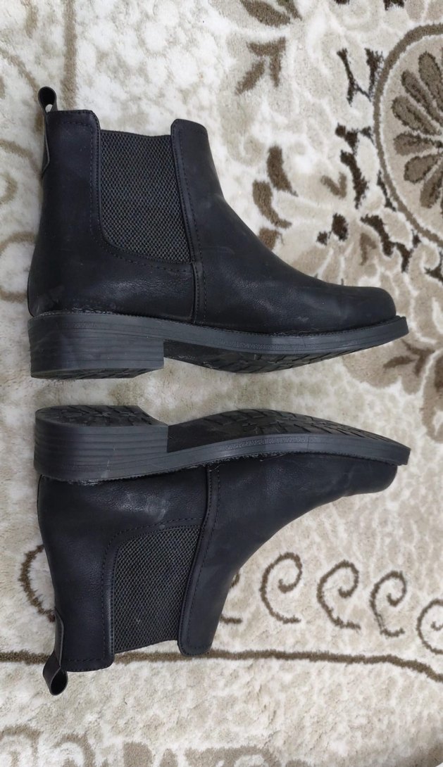 Siyah Deri Stiletto Topuklu Kadın Bot - Görsel 4