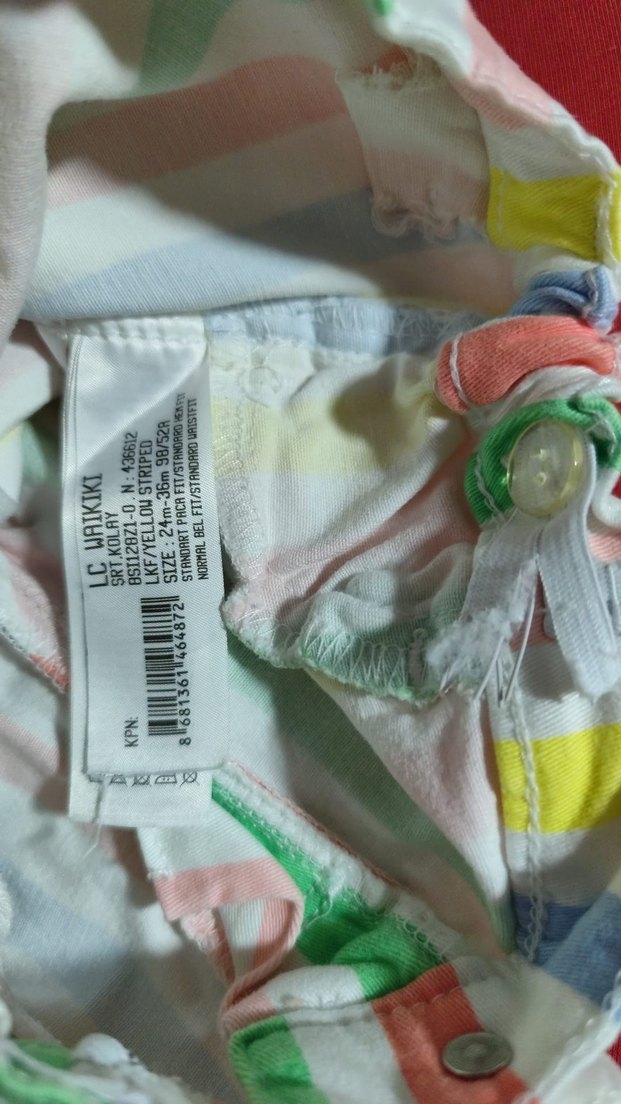 Renkli Düğmeli Kız Şort - Görsel 3