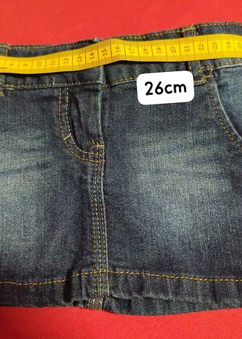 Kız Çocuk Lacivert Düğmeli Kot Etek - Görsel 2