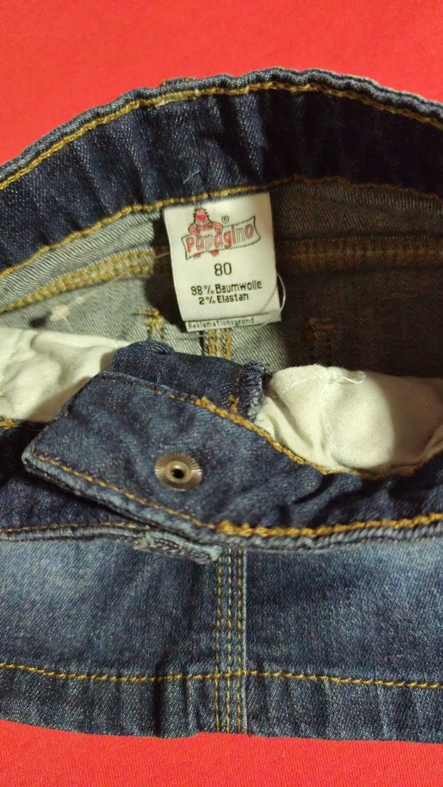 Kız Çocuk Lacivert Düğmeli Kot Etek - Görsel 3