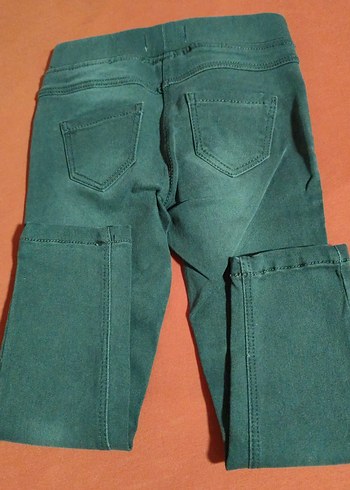 Kız Çocuk Gri Baskılı Streç Denim Pantolon - Görsel 2