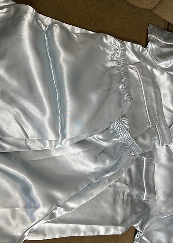 9 Yaş Beden Açık Mavi Kısa Kollu Mini Kadın Pijama Takımı
