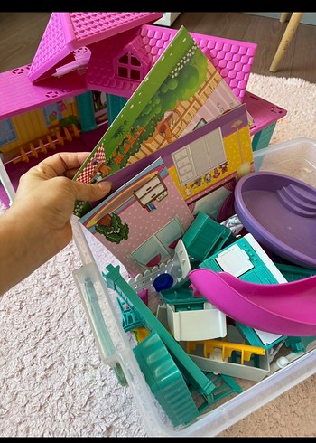 Pembe Plastik Oyuncak Ev - Görsel 6