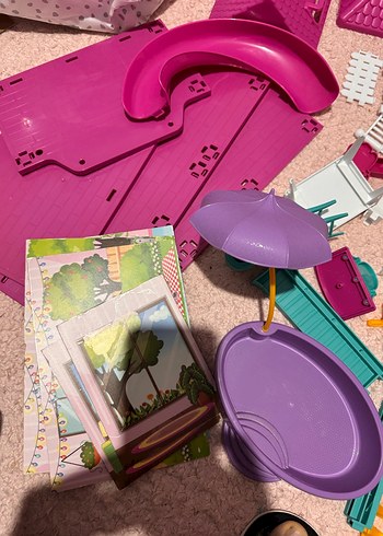 Pembe Plastik Oyuncak Ev - Görsel 5