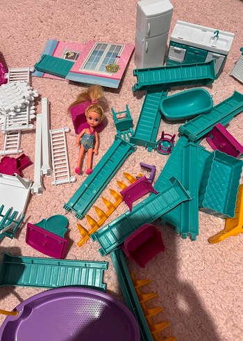 Pembe Plastik Oyuncak Ev - Görsel 4