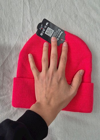 Pembe Örgü Kadın Bere - Görsel 2