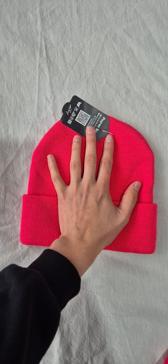 Pembe Örgü Kadın Bere - Görsel 2