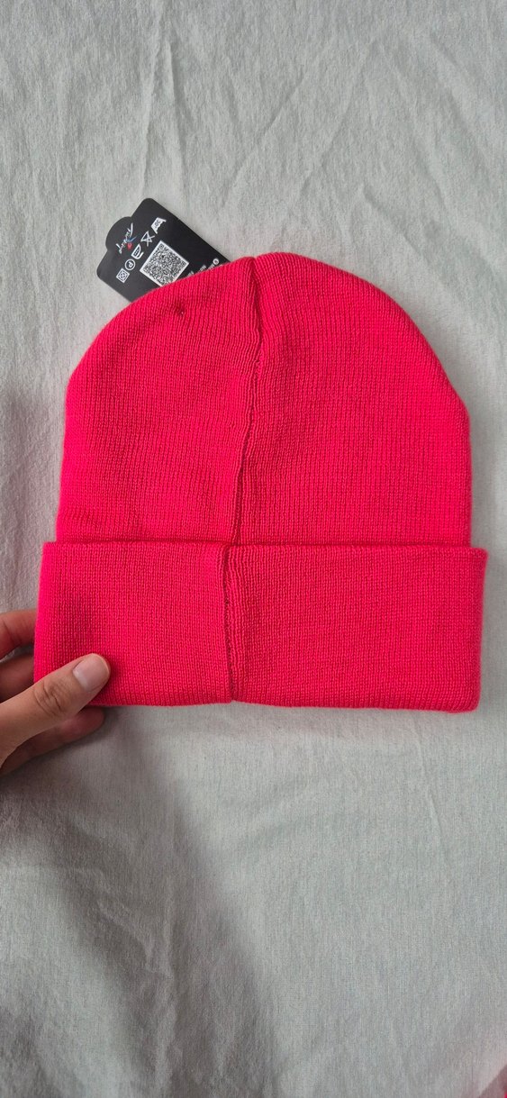 Pembe Örgü Kadın Bere - Görsel 3