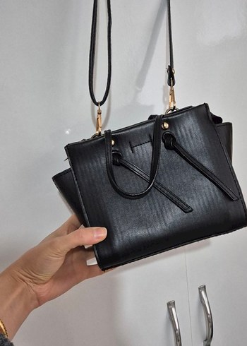 Siyah Nakışlı Deri Kadın Çanta - Görsel 5