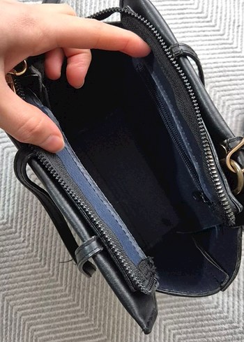 Siyah Nakışlı Deri Kadın Çanta - Görsel 7