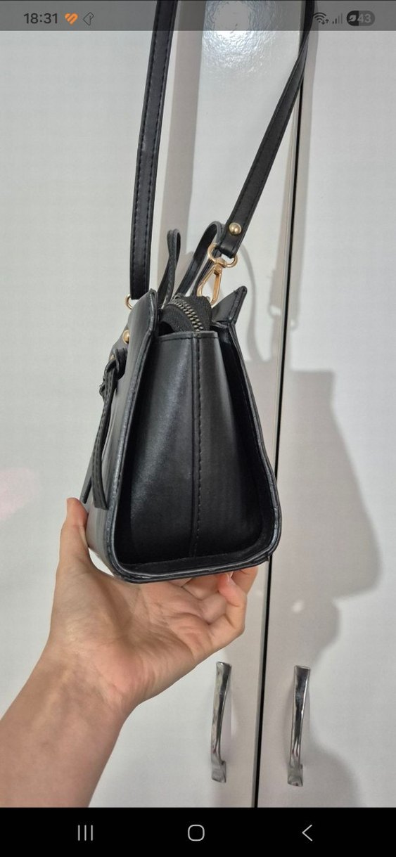 Siyah Nakışlı Deri Kadın Çanta - Görsel 3