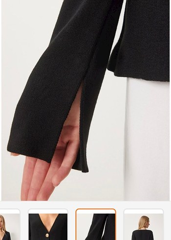 Düğmeli Siyah Kadın Blazer Ceket - Görsel 5