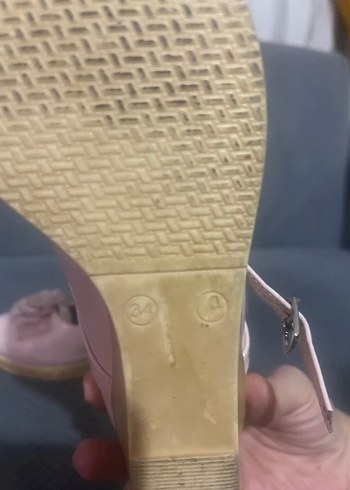 Kız Çocuk Pembe Çiçekli Tokalı Babet - Görsel 4