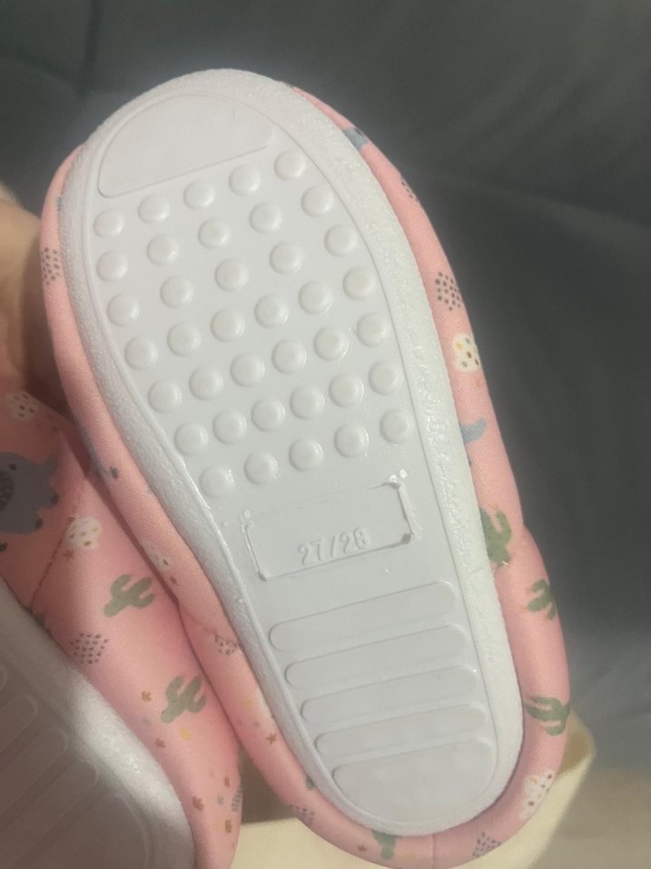 Kız Çocuk Pembe Baskılı Sıcak panduf - Görsel 2