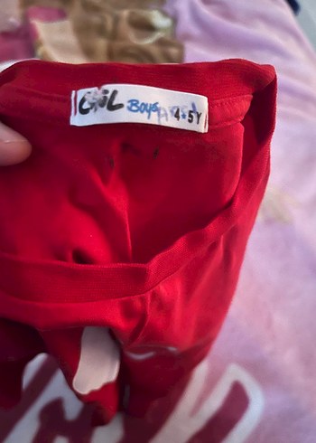 Kadın Kırmızı Pamuklu Kısa Kollu Tişört - Görsel 3