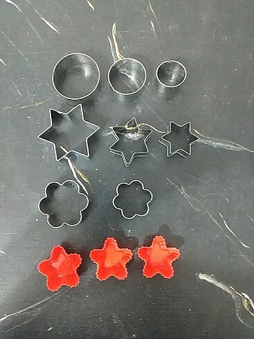8 Adet Metal 3 Adet Mini Silikon Pasta Kalıbı