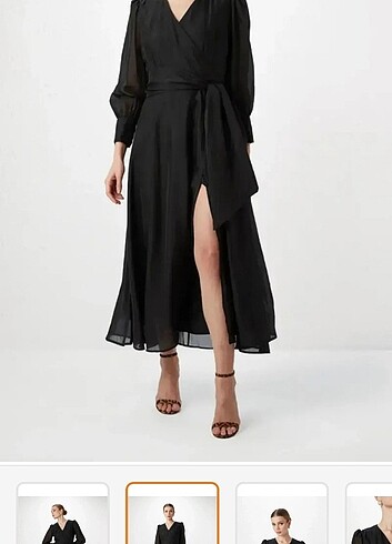 xl Beden siyah Renk Gusto A-line elbise 