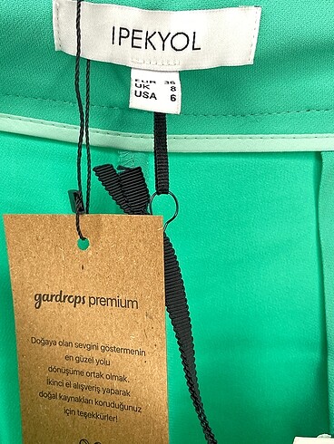 36 Beden yeşil Renk ipekyol Kumaş Pantolon %70 İndirimli.