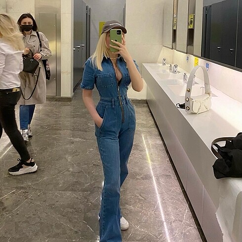 denim tulum