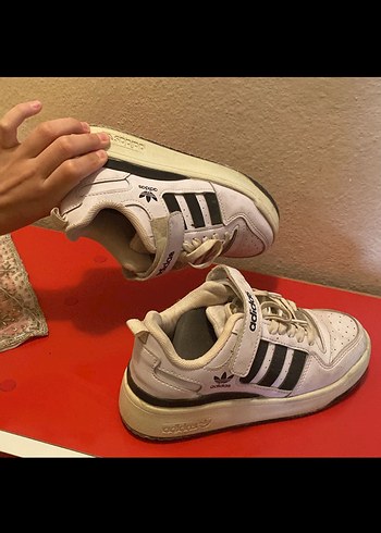 Adidas Beyaz Gri Platform Spor Ayakkabı