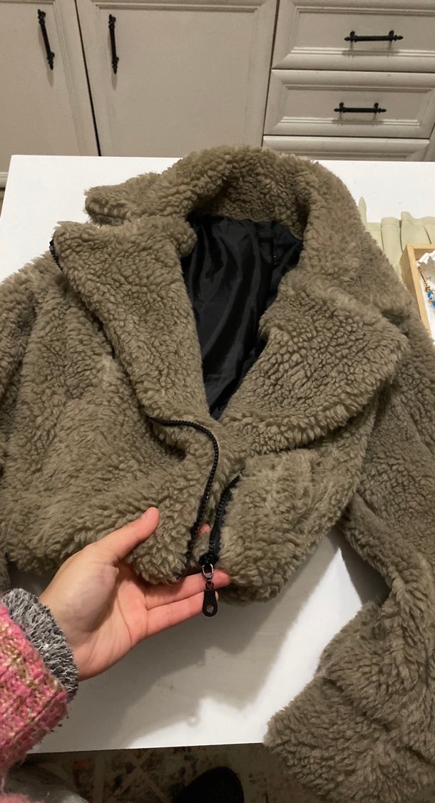 Sıcak Peluş Kadın Ceket - Görsel 2