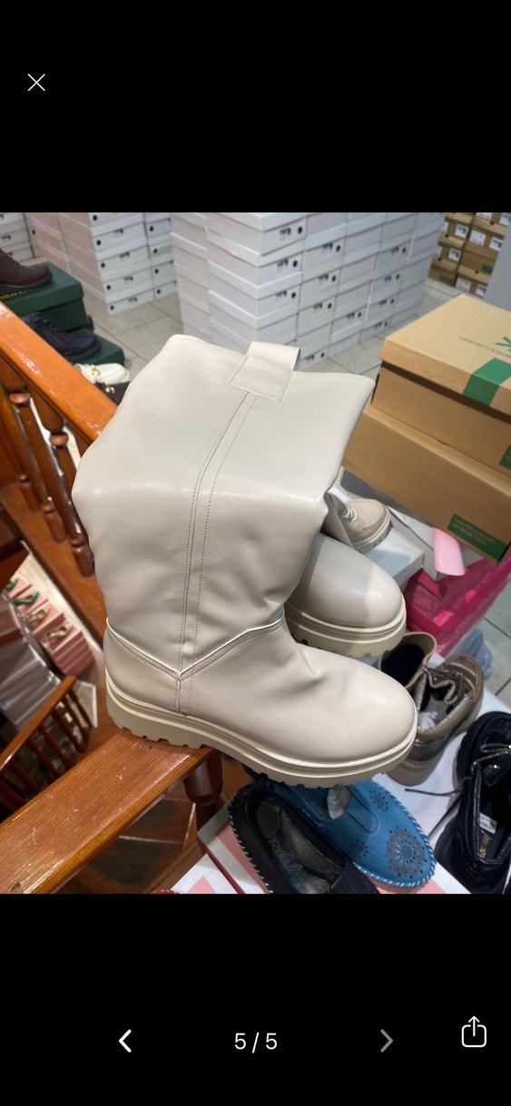 Bej Deri Kadın  Bot - Görsel 5